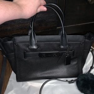 Coach Swagger Nubuck black on black bag